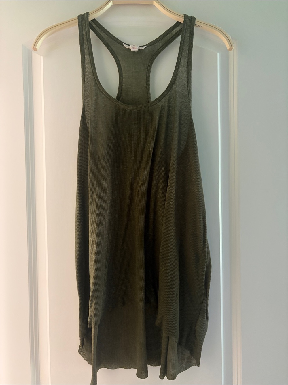 Sun & Shadow Olive Burnout Racerback Tank